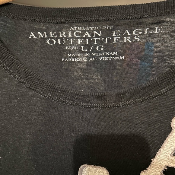 Men’s American Eagle Outfitters Charcoal Gray Athletic Fit Long Sleeve - Picture 3 of 3